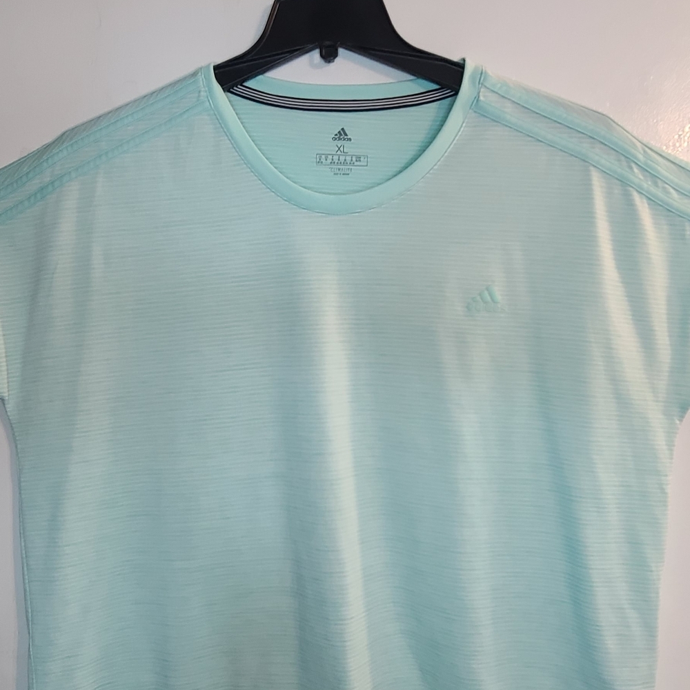 Adidas Women's Light Blue Crop Top - Picture 2 of 7